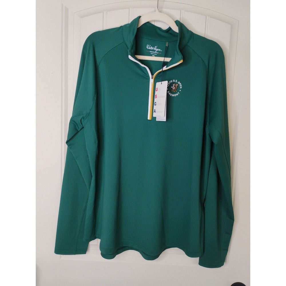 New Walter Hagen Women's 125th U.S. Open 1/4 Zip Pullover Green XXL